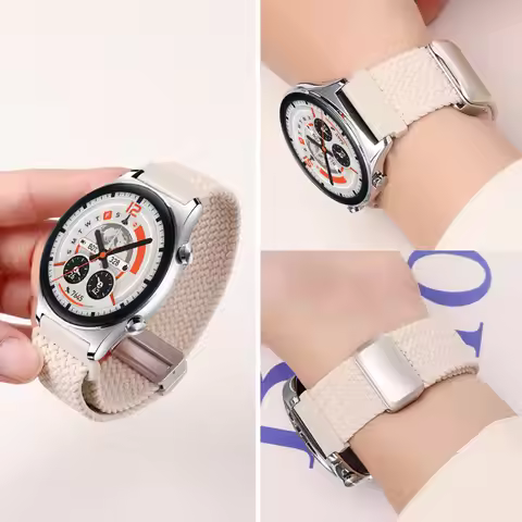 20mm 22mm Magnetic Braided Nylon Strap For Honor Watch 5 Ultra/Honor Magic Watch 2 42 46mm/ES/Honor 