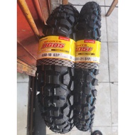 Semi Trail Dual Outer Tire PURPOSE DUNLOP D605 300-21 460-18 KLX CRF WR Tenere Africa front D605F re