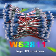 DC5V/12V 12 มม.WS2811 สีพิกเซล LED String ไฟ IP68 กันน้ํา RGB ดิจิตอลแอดเดรส LED โมดูล 50/100/1000 P