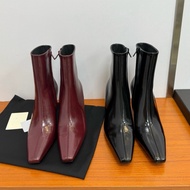 YSL-Inspired Thin Heel Short Boots for Women