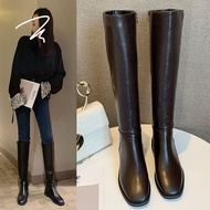 High Boots Brown Straight Boots Flat Knight Boots Long Boots Martin Boots Women's Boots Women's Shoe