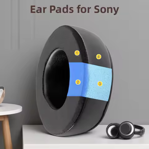 FIUNIE Replacement Ear Cushion Pads for Sony MDR-XD100,XD200,V700,V700DJ,Z700,RF820RK Headphones Ear