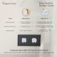 SUGAR BABY Baby Safety Socket Cover 6pcs - Electrical Socket Plug Protector Baby Proof Socket 3 Pin 