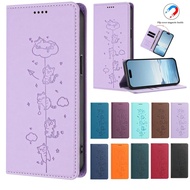 Phone Case for ZTE Nubia Neo 3 GT V80 Vita Z80 Ultra A73 A56 Pro A55 A35 Cute Cat Book Wallet Card S