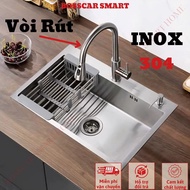 304 Stainless Steel 1-hole Sink. 1-hole Sink. Optional Faucet Size: 60x45