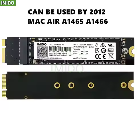 SSD Para Macbook Air A1466 1tb 512gb Compatible With Device Air Model Mid 2012(EMC2558 EMC2559) Imid