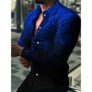 Men's Shirt Graphic Shirt Geometric Gradient Turndown 3D Print Long Sleeve Button-Down casual Clothi
