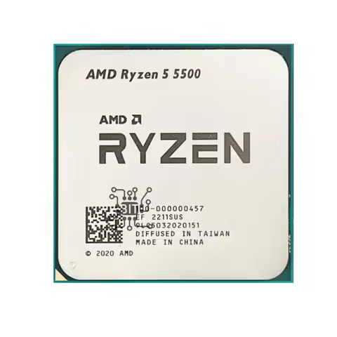 AMD Ryzen 5 5500 R5 5500 3.6GHz 6-Core 12-Thread CPU 7NM L3=16M 100-000000457 Socket AM4 No Fan