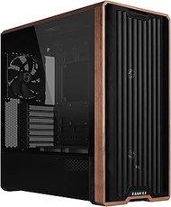 Lian Li LANCOOL 217 Genuine Walnut Wood Computer Case, Mid-Tower ATX PC Case with 5 Pre-Installed PW
