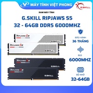 COMPUTER RAM GSKILL RIPJAWS S5 BLACK - WHITE 16GB 32GB DDR5 6000MHZ CL36 GENUINE