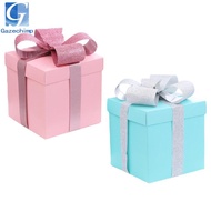 [Gazechimp] Crafts Container Gift Box 7.87x7.87x7.87inch with Ribbon for New Year Mother's Day