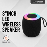 3"Inch LED Portable Super Bass Speaker Portable Bluetooth Speaker Bass Boosting Sound Portable 3 inc