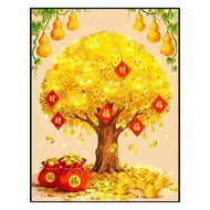 Fortune Tree Printed Cross Stitch 2026 New Style Thread Embroidery Chinese Style Money Fortune Good 