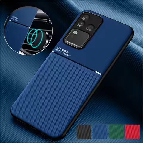 Hybrid Car Magnetic Holder Leather Case For Vivo V30 Pro V29e Lite V27e 5G 4G Protective Cover Shock
