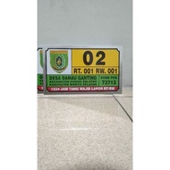 House number plate measuring 30x20, 0.3mm thick