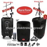 speaker portable baretone 15 inch 15 bt 3h1515 bwr 2 handheld original