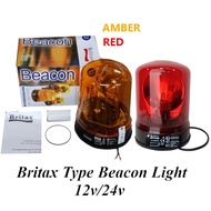 BRITAX TYPE  BEACON LAMP AMBER RED 12V 24V WARNING LIGHT