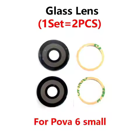 For Tecno Pova 6 Pro Neo 4G 5G LI9 Rear Back Camera Glass Lens Cover With Adhesive Sticker Repair Pa