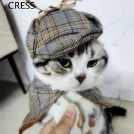 CRESS Pet Detective Costume Set, Funny Sleeveless Pet Sherlock Holmes Cloak, Detective Transformatio