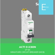 Schneider Electric Acti 9 MCB iC60N - Kurva C - 1P 6A - A9F74106