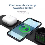 3 in 1 Magnetic Wireless Charger Pad QC for iPhone iWatch Airpods
