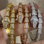 Baojia High Version BV Full Diamond Snake Bone Spring Bracelet ins Fashion Seiko Snake Shape High-En