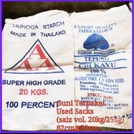 Guni bag Minumun 10 baru terpakai/ saiz 20 kg