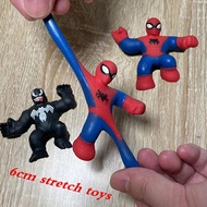 New Special TPR Soft Rubber Can Pull Doll Toy Decompression Superhero Toy Spiderman Hulk model Funny