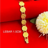 LV EMAS KOREA/BANGKOK SADUR 24K GELANG TANGAN DUIT SYILING 1.5/FREE COP 916/FAST SHIPPING