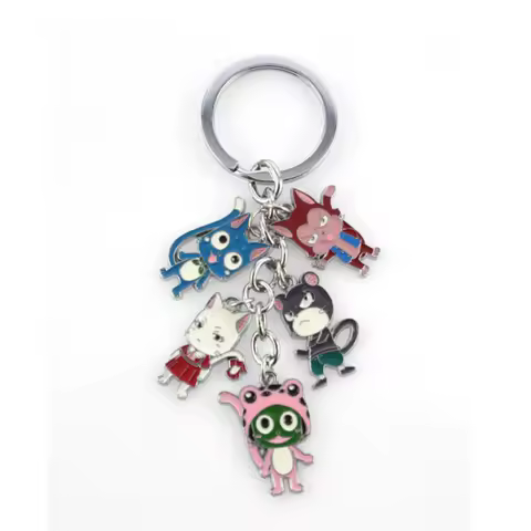 FAIRY and That TAIL Keychain Hot Blooded Fantasy Fighting Comics Character Peripheral Badge Key Ring