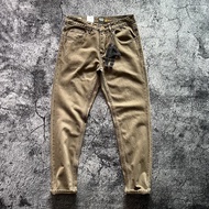 High-End American Retro ขาดๆ ยับๆ ขาตรง กางเกงยีนส์ ผู้ชาย ทันสมัย กางเกงขายาว Riff Rock Brand ผ้าฝ้