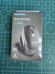 ROCKTECH S100W 無線靜音滑鼠 2.4G 納米接收器