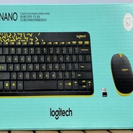 Logitech | (งesture ยกนวโปง) Logitech MK240 NANO ชดคอมโบไรสายขนาดกะทดรด สดำ