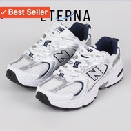 ORIGINAL PREMIUM SHOES, THICK MATERIAL Eterna/.- NB 530 White Silver Navy Indigo Sneakers Authentic 