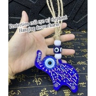 Protection evil eye with elephant hanging decor