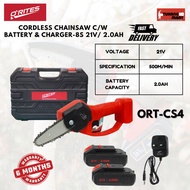 O'RITES  CORDLESS CHAINSAW C/W BATTERY & CHARGER-8S 21V/ 2.0AH (ORT-CS4)