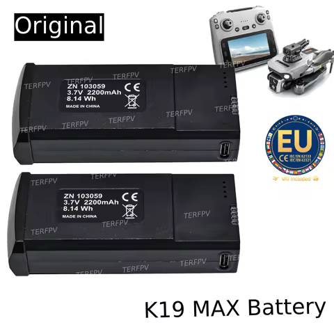 Original Drone Battery For K19 Max GPS Drone 4K Professional Camera Dron 3.7V 2200MAH 13-20min For M