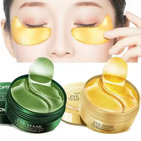 120pcs/2box Seaweed 24K Golden Collagen Eye Mask Anti Dark Circles Eye Bag Remover Moisturizing Anti