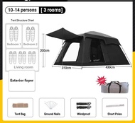 RAKUNO khemah unta 8-12 Person Large Camping Tent Family Tent Outdoor
