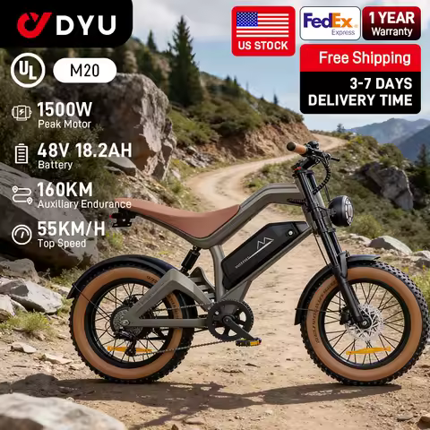 【1 Year Warranty】DYU M20 Electric Bicycle Peak 1500W Motor 48V18.2AH Lithium Battery Electric Bike 2