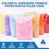 Colorful Shredded Crinkle Paper Raffia - 100g, DIY Gift Box Filling, Home Party Decoration