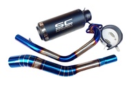 ชุดท่อ Exciter150(ยามาฮ่า เอ็กซ์ไซเตอร์ 150)+ปลายท่อเอสซีสีดำ