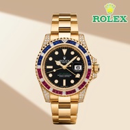 โรเล็กซ์ Rolex GMT-Master II 116748 นาฬิกาข้อมือผู้ชาย หน้าปัดสีดำ ตัวเรือนทองคำ 18K ระบบไขลานอัตโนม