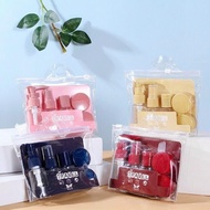 Premium Travel Cosmetic Dispenser Set Includes 5 Convenient Mini DispenserPiece - Zippered Zip Bag M
