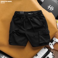 Quần short nỉ cargo Heboz 3M quần ngắn nam túi hộp chất vải co giãn - 00002378