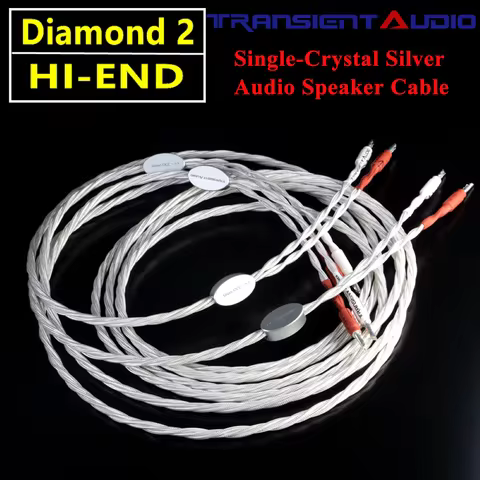 TRANSIENTHI-Fi Diamond Series2 High-Fidelity Noise-Reduction Audio Amplifier Speaker Cable - Single 