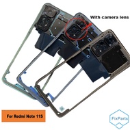 6.43" New For Xiaomi Redmi Note 11S Middle Frame Front Bezel Housing Case Back Mid Plate Replacement