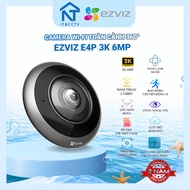 [Genuine EZVIZ] E4P 6MP – 360 Panoramic WiFi Camera, Super Wide Fisheye, AI Motion Alert, 2 C Talk