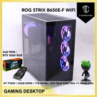 CORSAIR 3500X ASUS ROG STRIX B650E-F GAMING WIFI Ryzen 7 7700X 32GB DDR5 RAM 1TB NVMe SSD RTX 5060 8