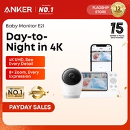 eufy by Anker Security Baby Monitor E21 with 4K UHD Camera, 8X Zoom, Hybrid Wi-Fi and No Wi-Fi Conne